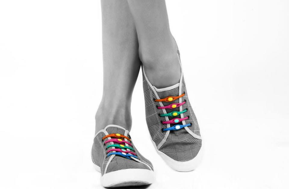 <a href="http://www.kickstarter.com/projects/hickies/hickies-turn-your-kicks-into-slip-ons?ref=category" rel="nofollow noopener" target="_blank" data-ylk="slk:Hickies;elm:context_link;itc:0;sec:content-canvas" class="link ">Hickies</a> replace traditional shoelaces with a system that lets users easily slip in and out of their shoes while keeping them snug and secure. It eliminates the worry or need to ever tie or untie shoes again by turning every shoe into a slip-on. They adjust to any size shoe and come in a wide variety of colors and styles. With the help of more than 3,300 backers, Hickies raised nearly $160,000 in 45 days.