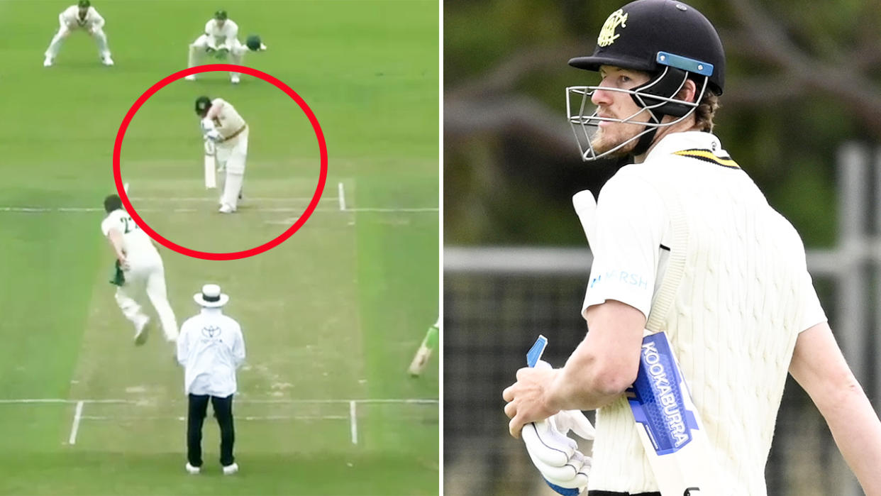 Cameron Bancroft, pictured here after being dismissed in extraordinary fashion.