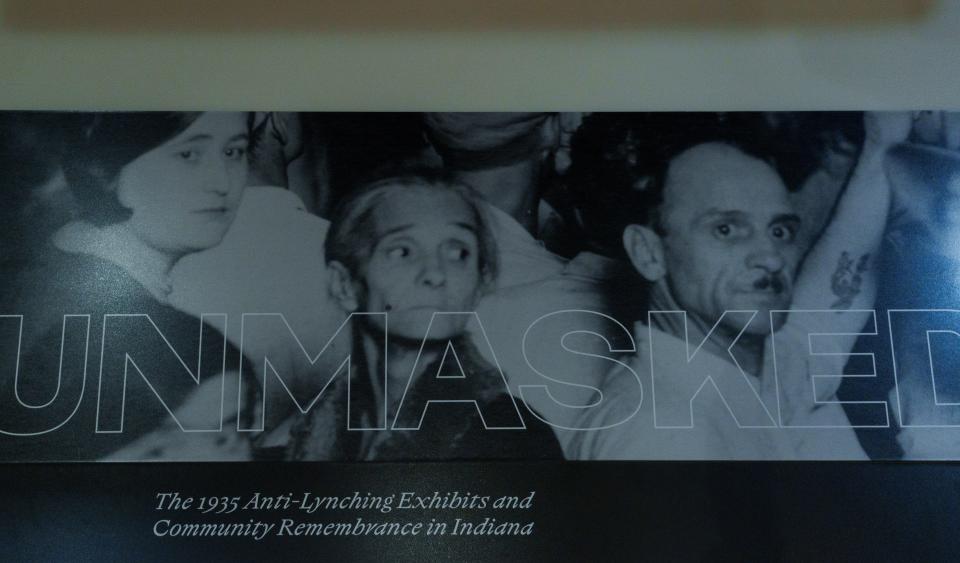 A look at "Unmasked: The Anti-Lynching Exhibits of 1935 and Community Remembrance in Indiana" at the Crispus Attucks Museum on Tuesday, Aug. 8, 2023.