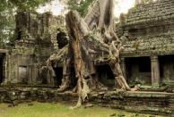 Another view of the Preah Khan temple at Angkor, Siem Reap, Cambodia,