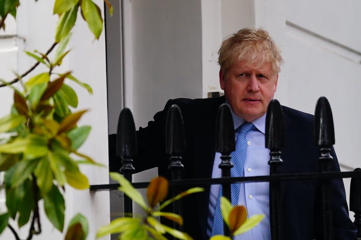 Former prime minister Boris Johnson has previously insisted mid-pandemic gatherings in Downing Street were ‘essential (PA Wire)