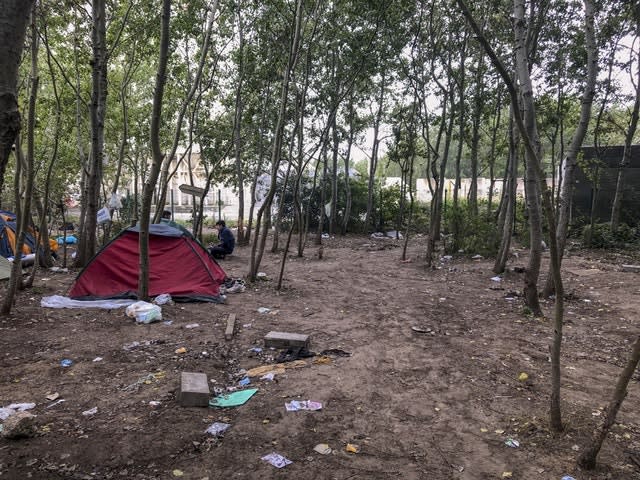Tents near Calais