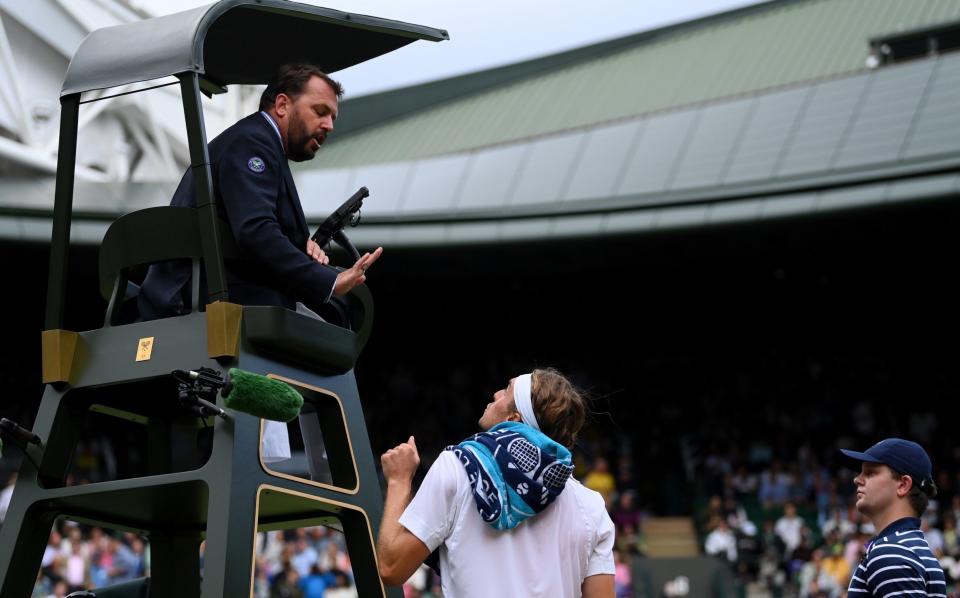 The umpire had a busy evening - GETTY IMAGES