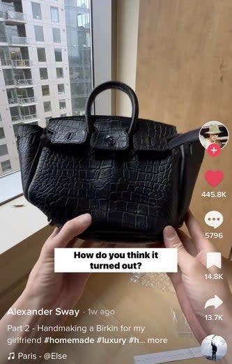 TikTok video 'Handmaking A Birkin For My Girlfriend' goes viral