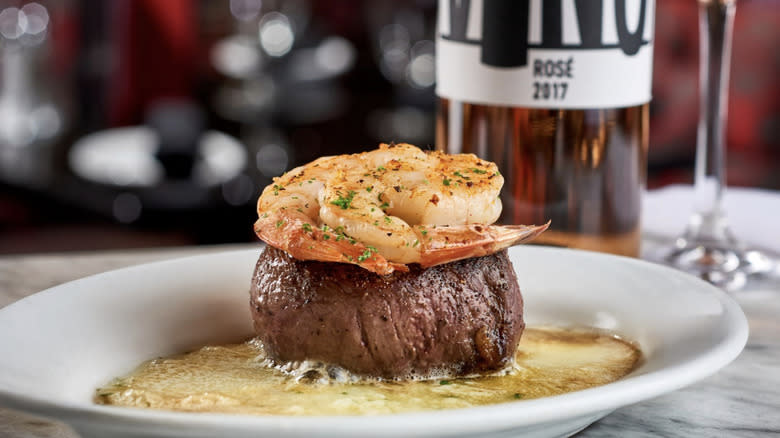 Ruth's Chris filet and shrimp