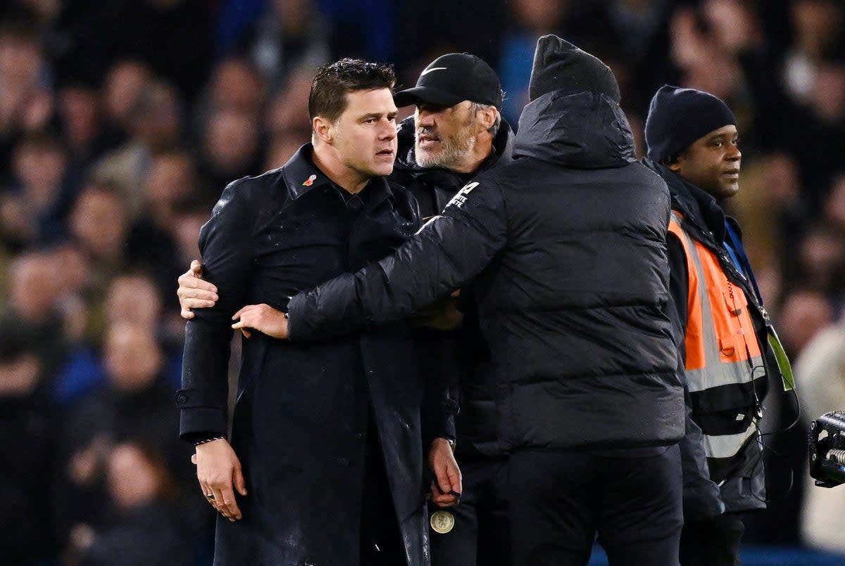 Mauricio Pochettino was animated throughout the match (REUTERS)