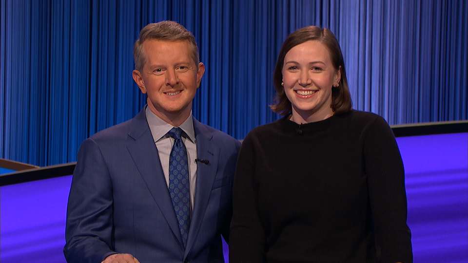 Milwaukee ER doctor Amy Hummel with "Jeopardy!" host Ken Jennings.