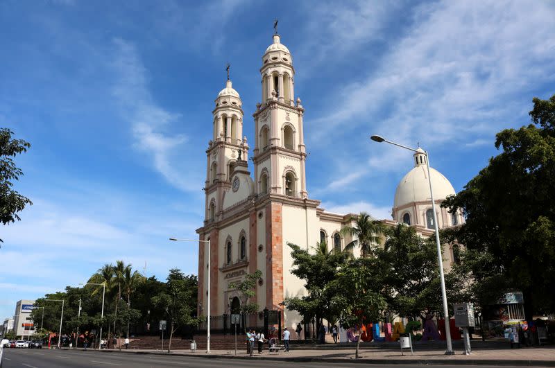 The Cathedral of Our Lady of the Rosario, where the daughter of Mexican drug lord Joaquin "El Chapo" Guzman got married recently according to local media, is seen in Culiacan