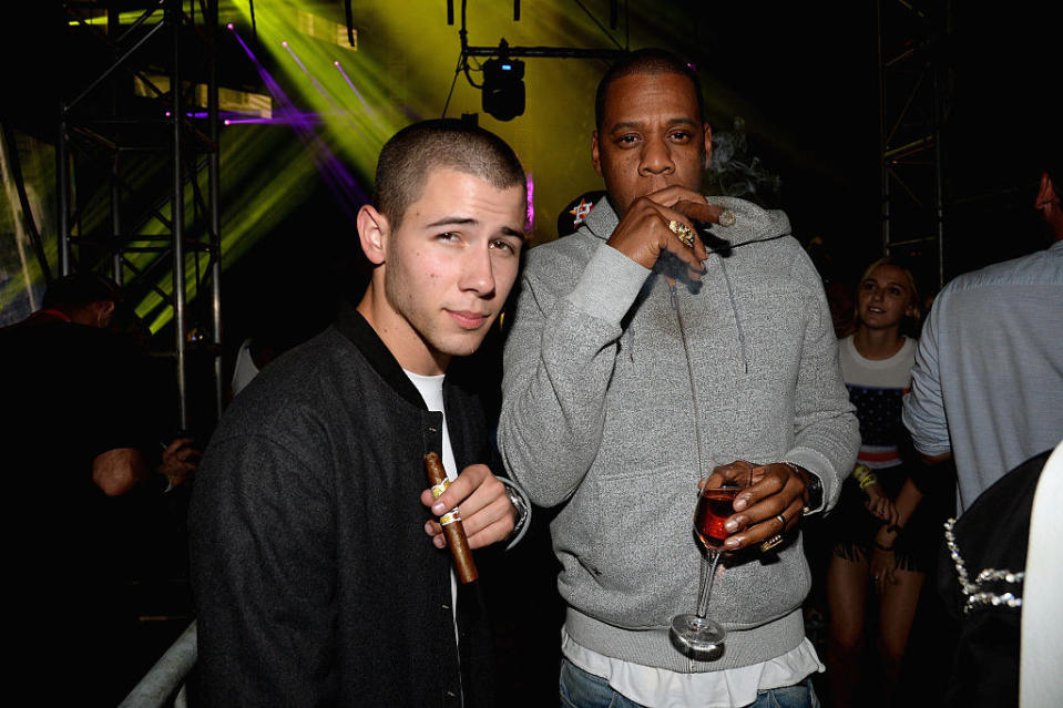 Nick was signed to Roc Nation — a music label owned by Jay-Z — and even though he's no longer signed to Roc Nation, the two remained friends. TBT to Jay-Z attending a JoBros concert and bopping along to 