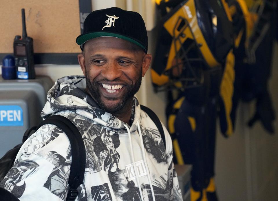 Former Milwaukee Brewers pitcher CC Sabathia is shown before the Milwaukee Brewers game against the San Francisco Giants Thursday, May 25, 2023 at American Family Field in Milwaukee, Wis. He is now a special assistant to Major League Baseball commissioner Rob Manfred.