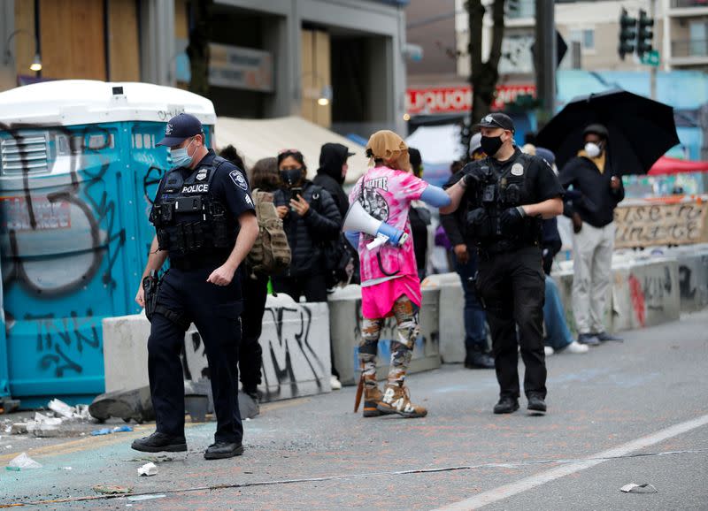 FILE PHOTO: The CHOP area after a fatal shooting incident in Seattle