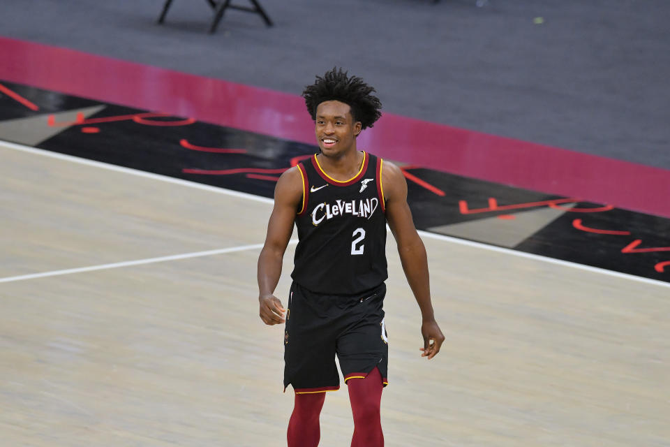 Collin Sexton scored 20 straight points in overtime to help his Cavaliers defeat a Nets super-team. (Jason Miller/Getty Images)