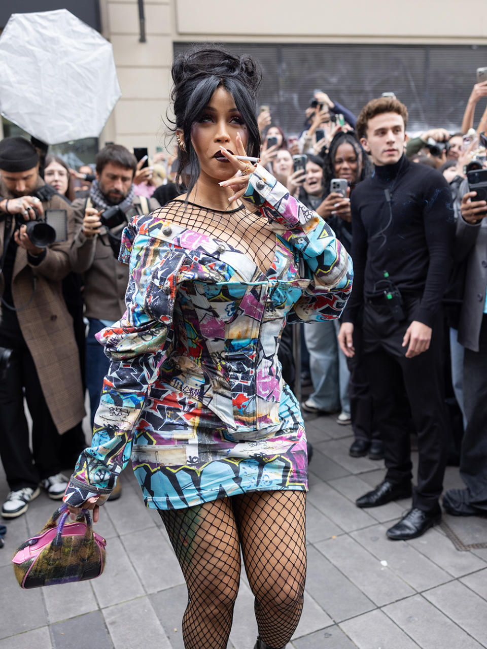 PARIS, FRANCE - SEPTEMBER 28: Cardi B attends the Vivienne Westwood Paris Womenswear Spring-Summer 2025 show as part of Paris Fashion Week on September 28, 2024 in Paris, France. (Photo by Arnold Jerocki/Getty Images)