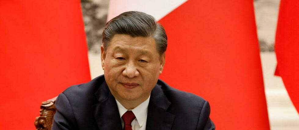 Le président chinois Xi Jinping, ici le 6 avril 2023.  - Credit:LUDOVIC MARIN / AFP