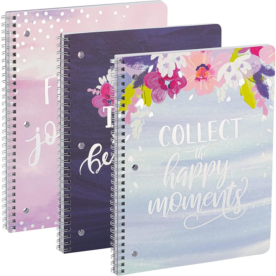 Notebooks with floral design