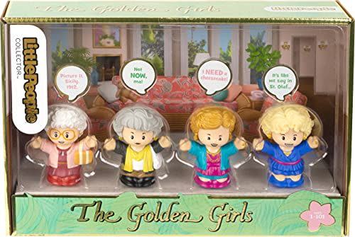 Fisher-Price Little People Collector The Golden Girls, Special Edition Figure Set Featuring 4 Lead Characters from The Classic TV Show