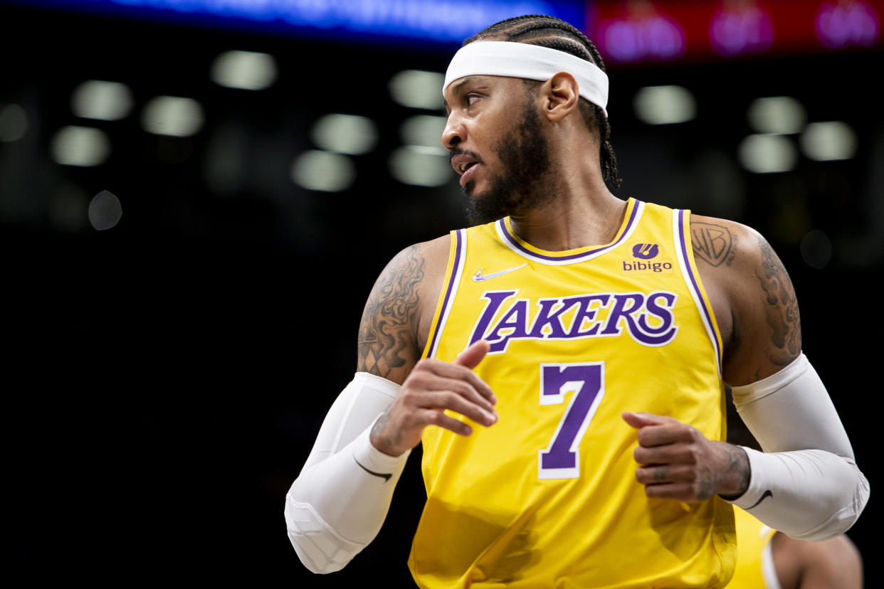 Carmelo Anthony of the Los Angeles Lakers