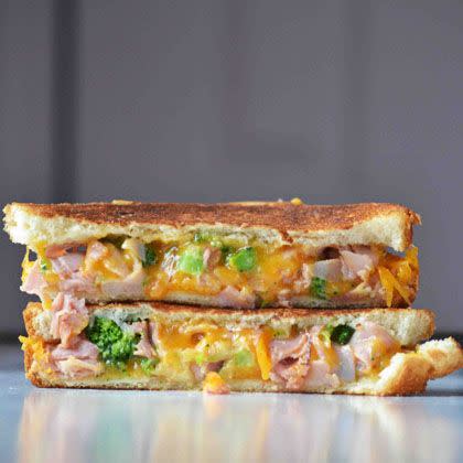 Ham and Broccoli Grilled Cheese Sandwich
