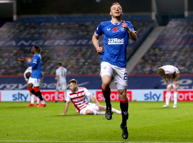 Brandon Barker in action for Rangers