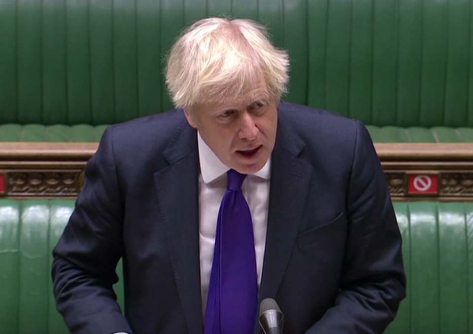 <p>Boris Johnson in the House of Commons</p> (Reuters TV)