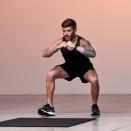 <p>Start in a wide and low squat stance. Pick up one foot walking forward. Repeat with other side, ensuring knees wide and squat low. Walk forward for 4 steps then reverse this for 4. Repeat.</p>