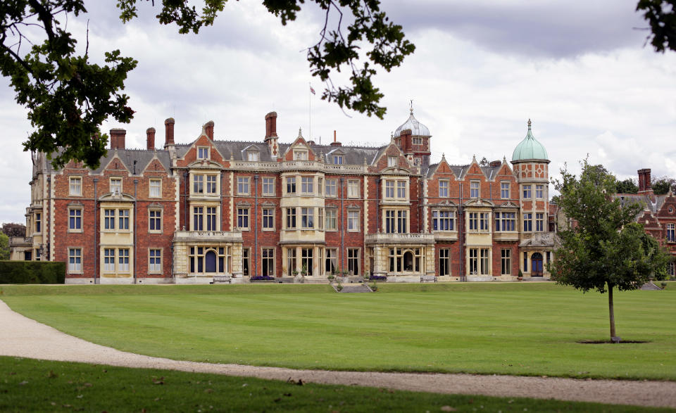 KING'S LYNN, UNITED KINGDOM - AUGUST 30: (EMBARGOED FOR PUBLICATION IN UK NEWSPAPERS UNTIL 48 HOURS AFTER CREATE DATE AND TIME) General view of Sandringham House, Queen Elizabeth II's country retreat set in 24 hectares of gardens on the Sandringham Estate, at Sandringham on August 30, 2011 in King's Lynn, England. (Photo by Indigo/Getty Images)