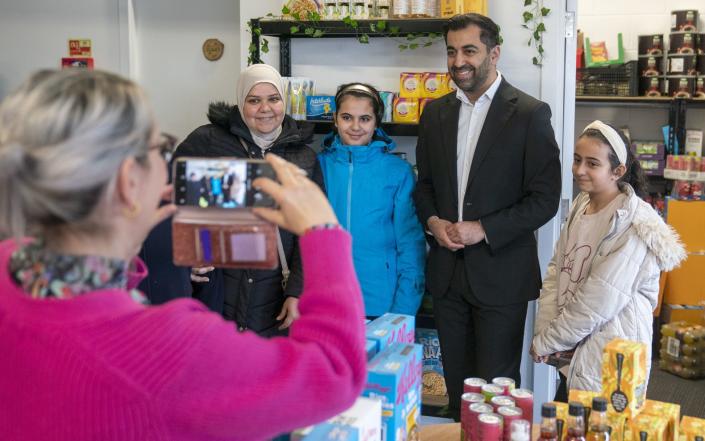 Humza Yousaf at a Big Help Out event in Dundee on Monday. His party wants an independent Scotland to join the EU - GETTY IMAGES