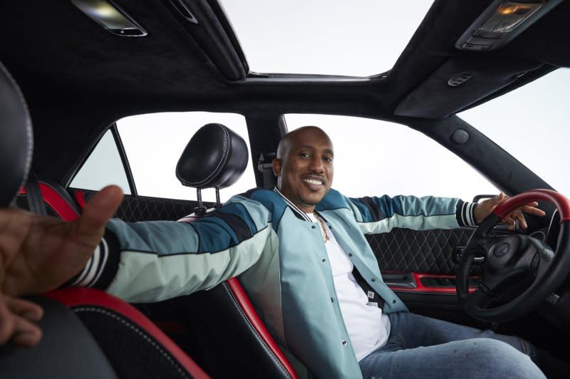 Chris Redd sits behind the wheel of "Resurrected Rides." Photo courtesy of Netflix