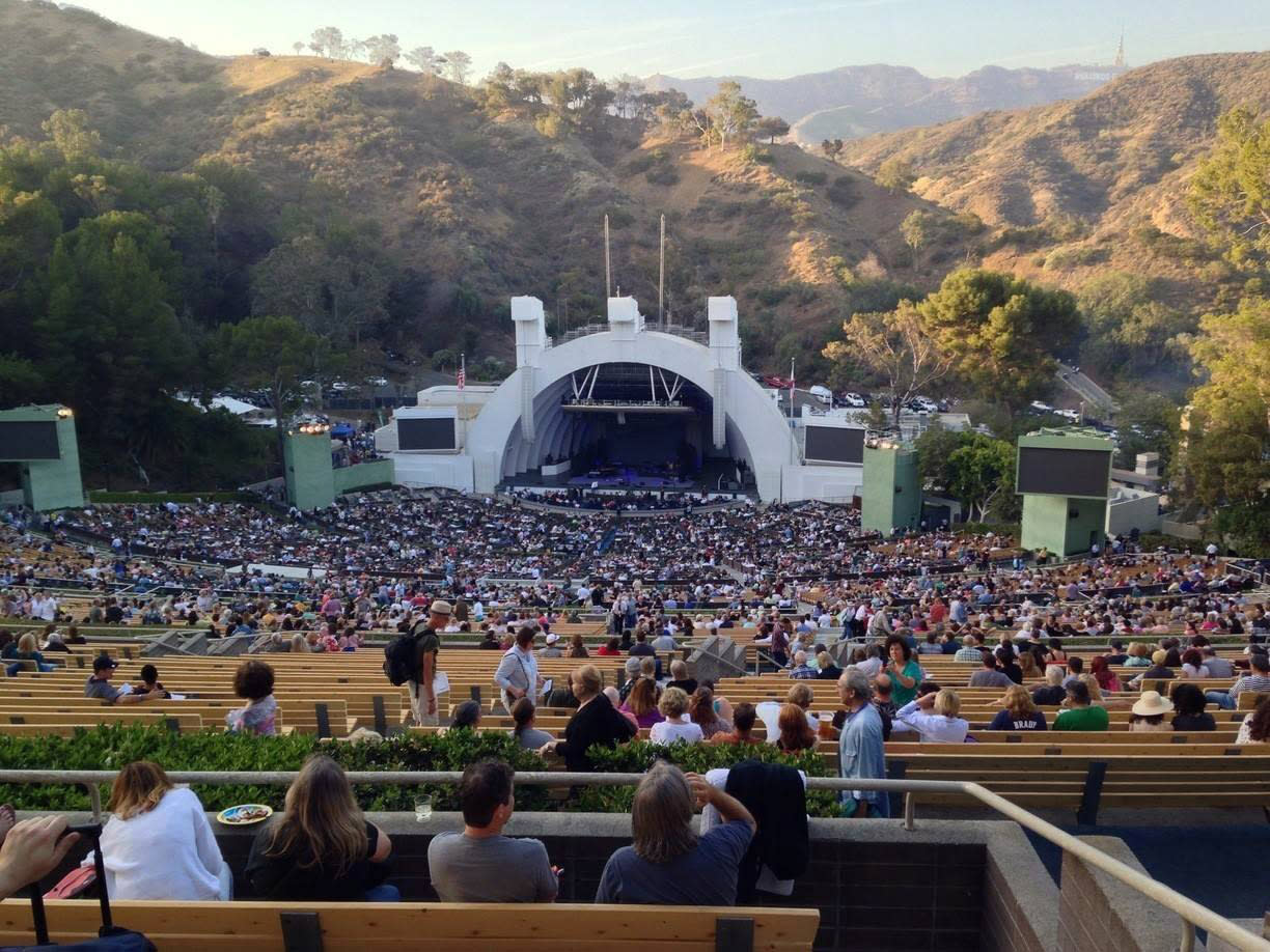 A general view of the iconic bandshell of the Hollywood Bowl in Los Angeles.