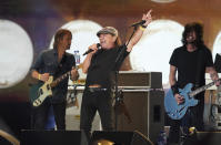 Brian Johnson of AC/DC performs with the Foo Fighters at "Vax Live: The Concert to Reunite the World" on Sunday, May 2, 2021, at SoFi Stadium in Inglewood, Calif. (Photo by Jordan Strauss/Invision/AP)