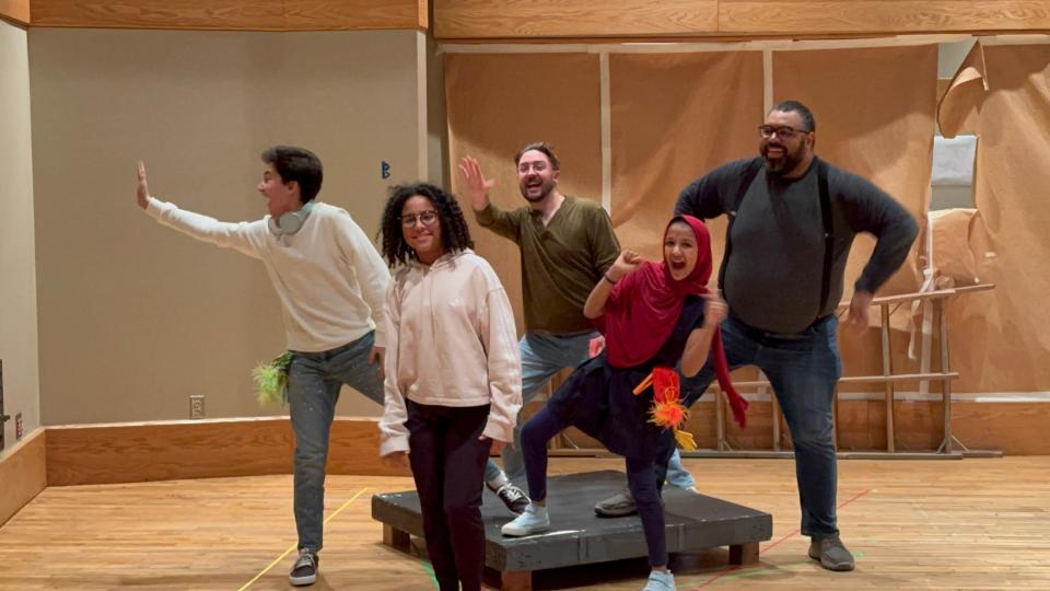 Zeke Moses, Simone Dean, Justice King, Anisha Aziz and Brian Gray appear in the Contemporary Theatre of Ohio's production of "The Worries of Wesley."