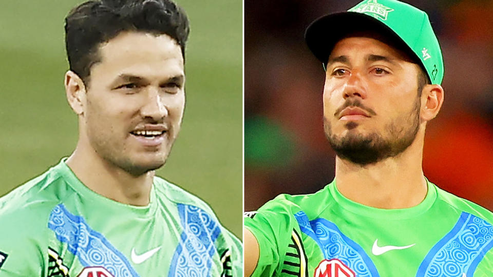 Nathan Coulter-Nile and Marcus Stoinis are pictured side-by-side.