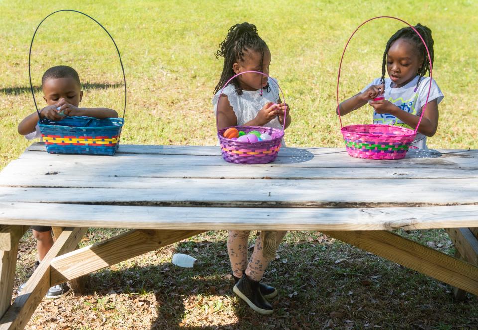 Kids should bring their own baskets to Easter Egg hunts around Montgomery.