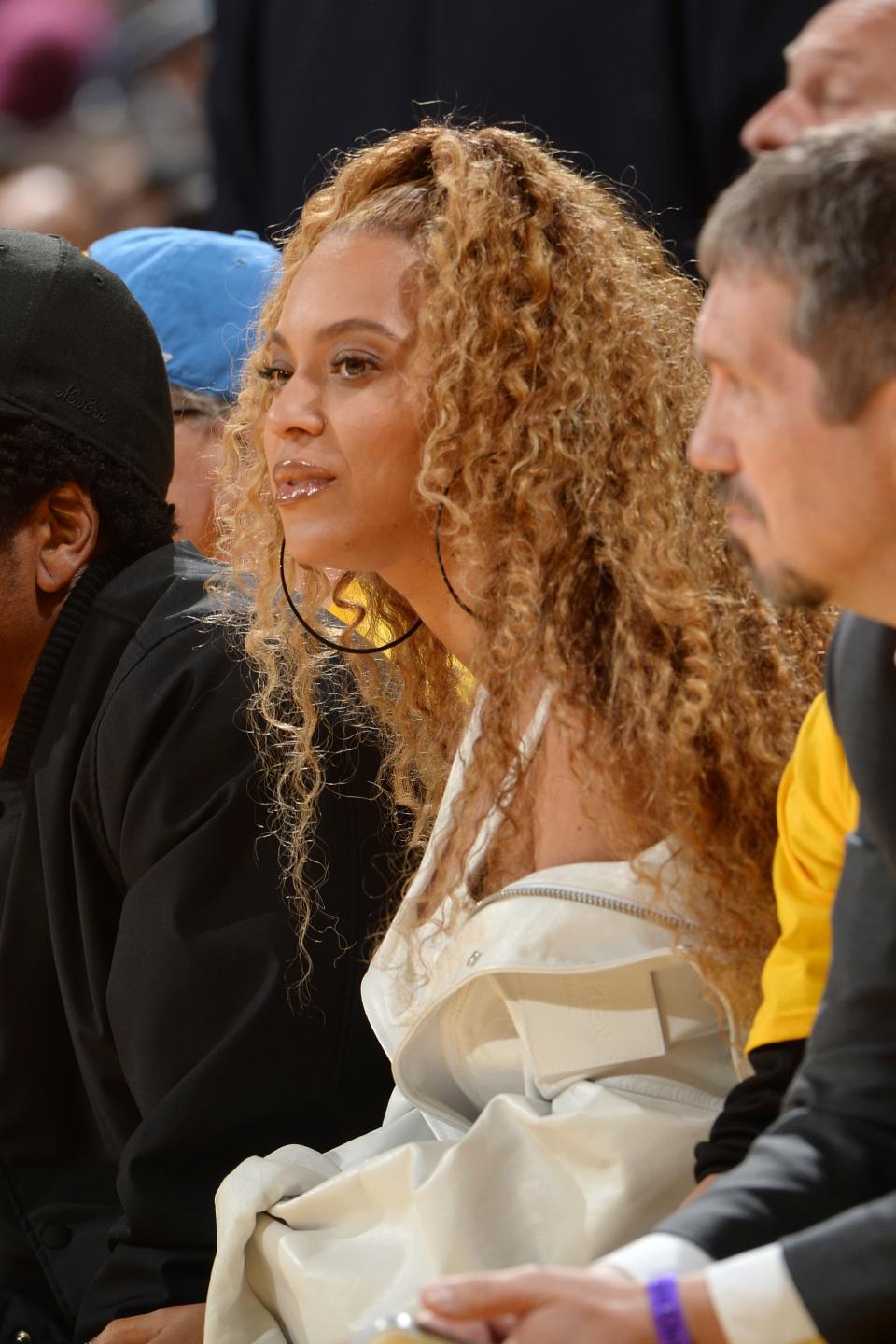 WHO: Beyoncé<br> WHERE: Golden State Warriors vs. New Orleans Pelicans NBA Playoff Game, Oakland, CA<br> WHEN: April 28, 2018