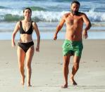 <p>Rose Byrne and Bobby Cannavale go for a swim and hang out at the beach in Byron Bay, Australia on Thursday.</p>