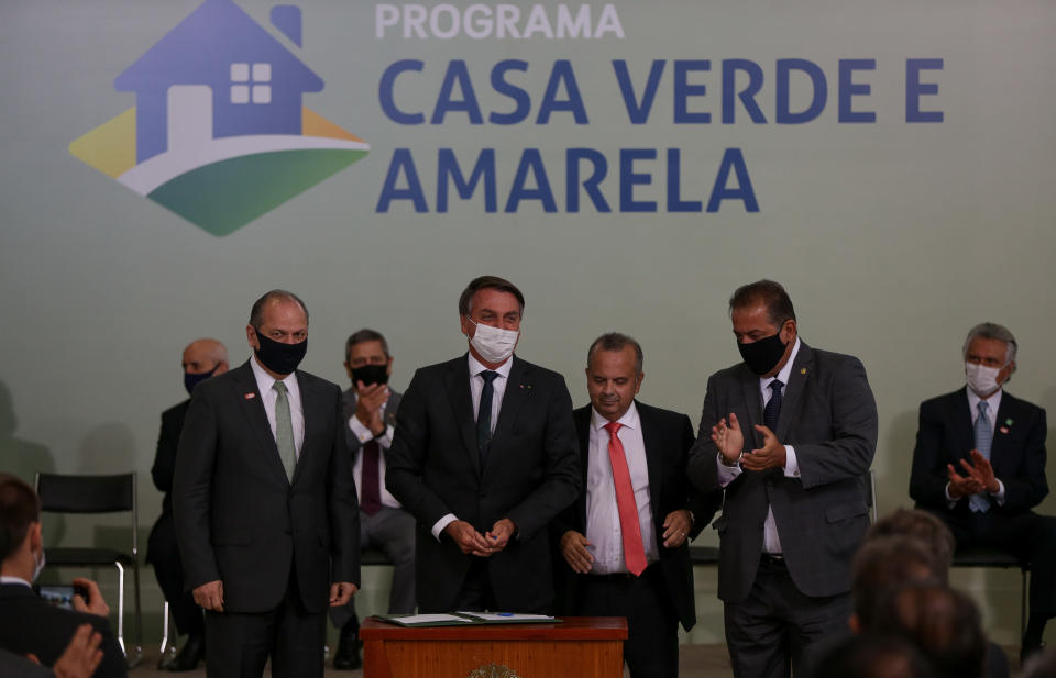 ***ARQUIVO*** BRASÍLIA, DF,  BRASIL,  25-08-2020 - Presidente Jair Bolsonaro (PL) durante cerimônia de lançamento do programa Casa Verde Amarela.  (Foto: Pedro Ladeira/Folhapress)