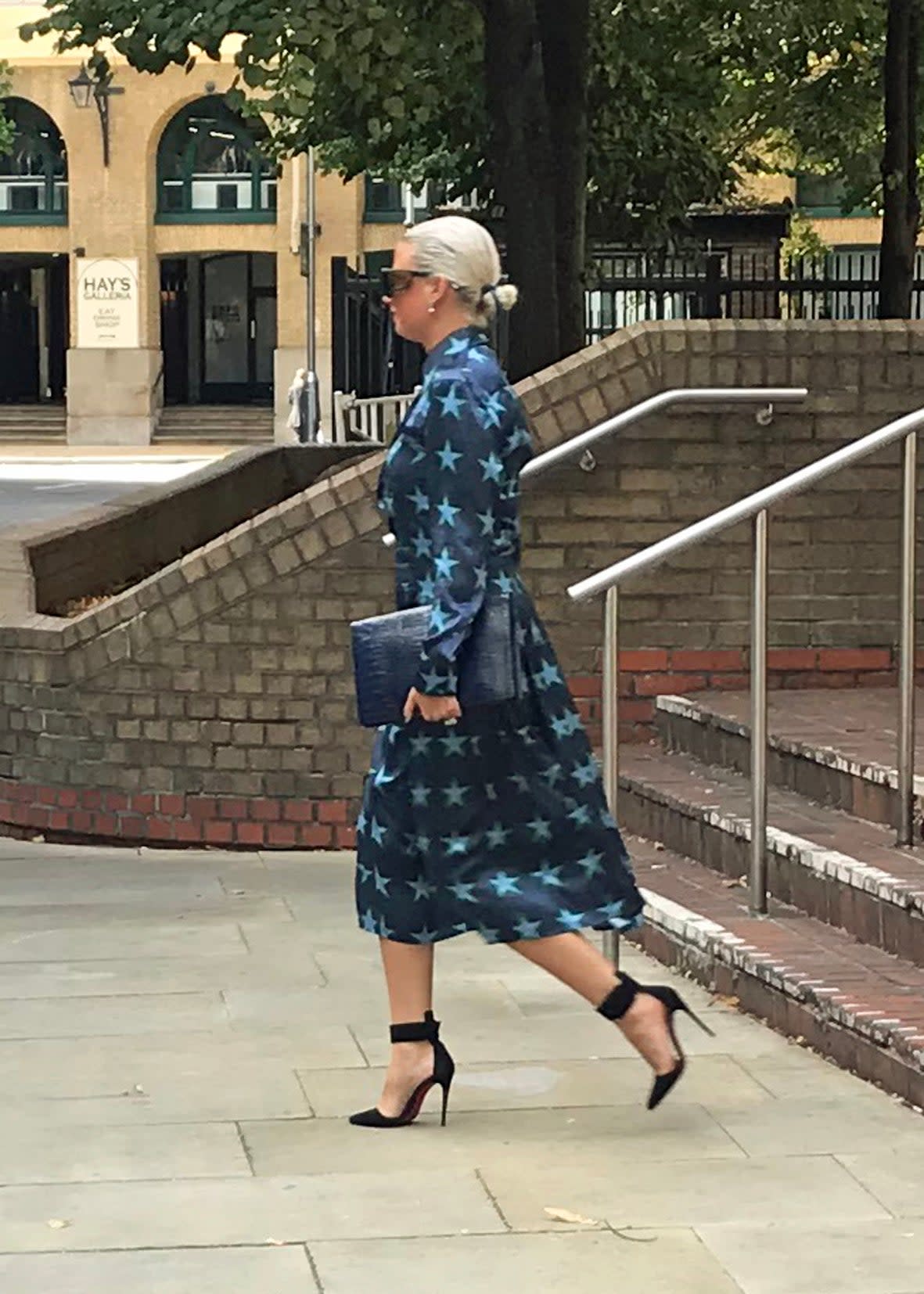 Art dealer Angela Gulbenkian, 37, leaving Southwark Crown Court in London, in 2019. She has since been remanded in custody. (PA Archive)