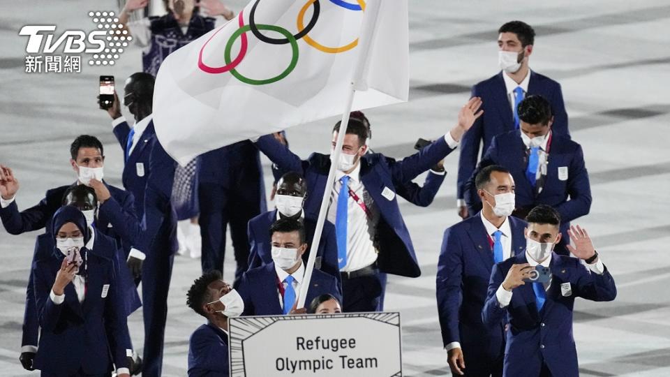 奧運難民代表隊。（圖／達志影像美聯社）
