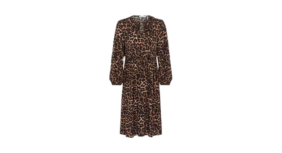 Finery Rosanna Leopard Print Midi Dress