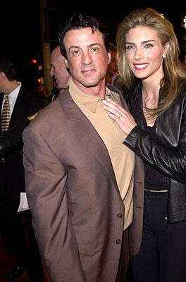 Sylvester Stallone and Jennifer Flavin at the Westwood premiere of Warner Brothers' Exit Wounds