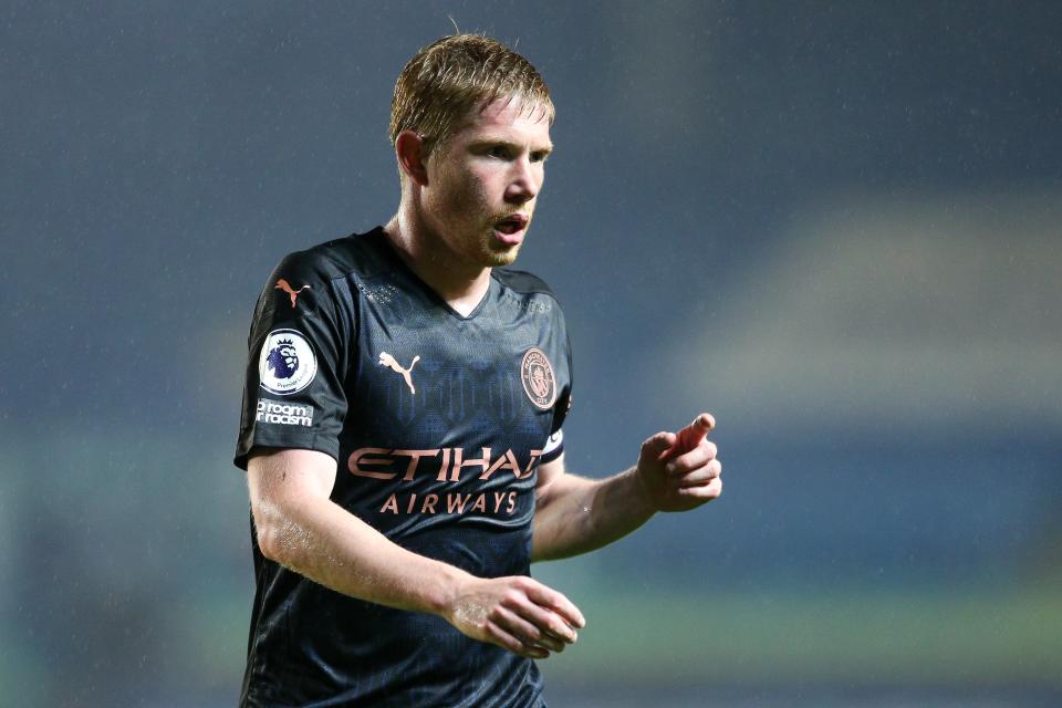 <p>De Bruyne will rest midweek</p>Getty