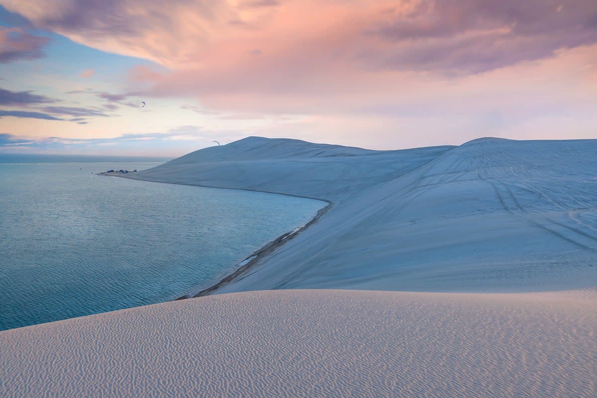 The ‘Inland Sea’ is a point at which water meets the desert (Getty Images)