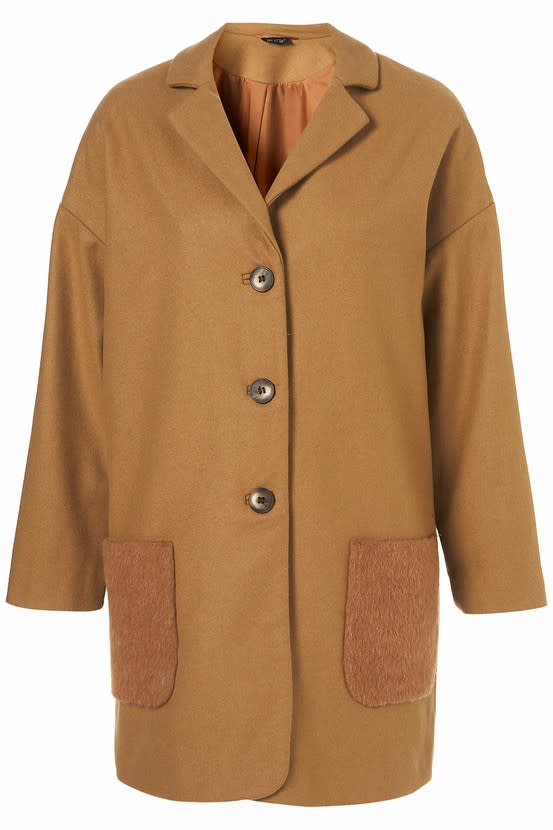 Angora Pocket Boyfriend Coat