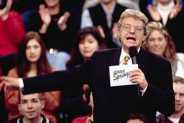 <p>Ralf-Finn Hestoft/CORBIS/Corbis/Getty</p> Jerry Springer on 'The Jerry Springer Show.'