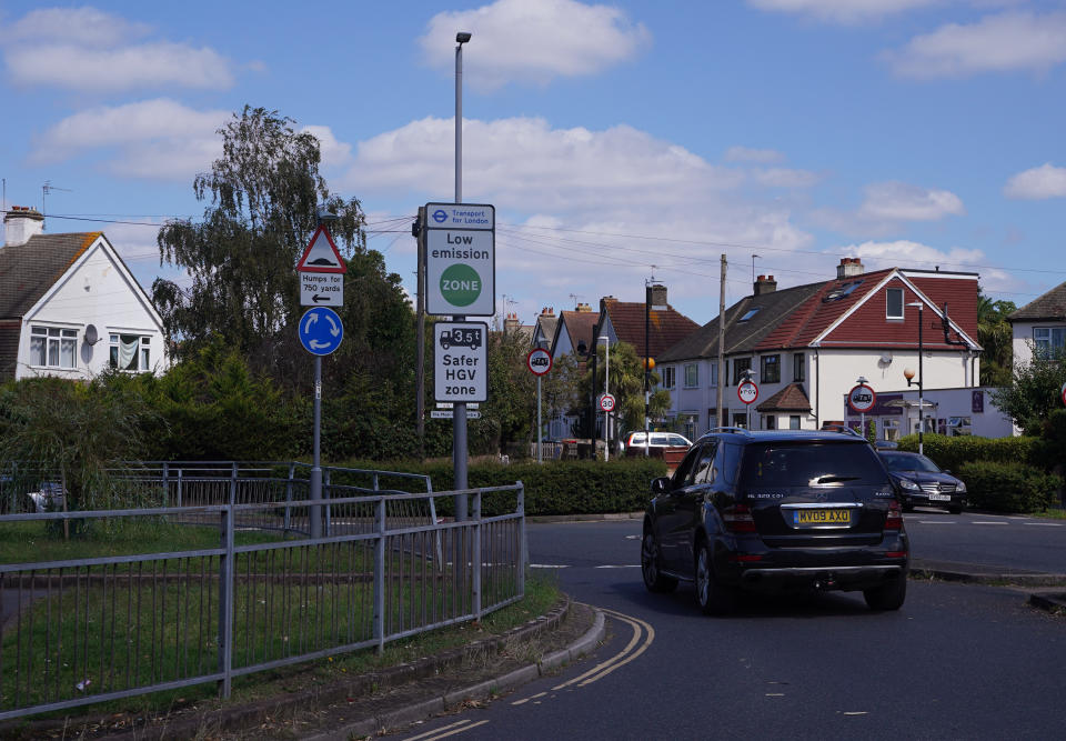 Moor Lane in Chessington will be a charge-free corridor when ULEZ expands, but anyone who turns off will have to pay the £12.50 fee. (PA)