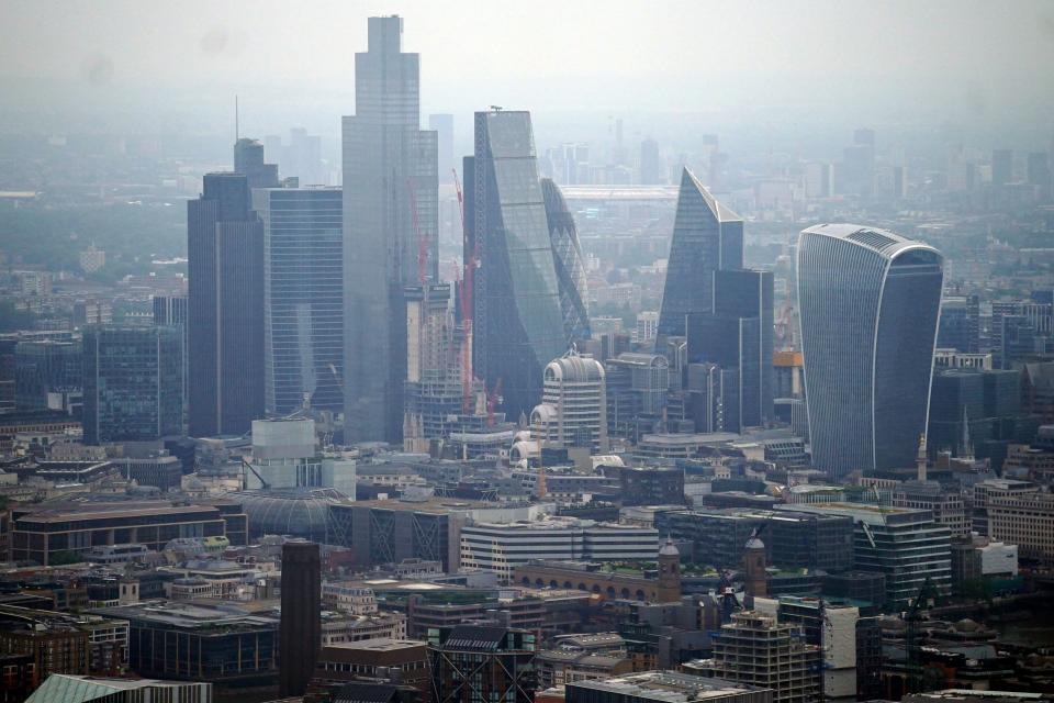 Aerial views of the London skyline (PA Wire)