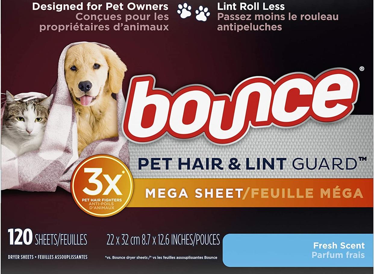 Keep the pet hair from your clothing with these easy to use dry sheets. (Source: Amazon)