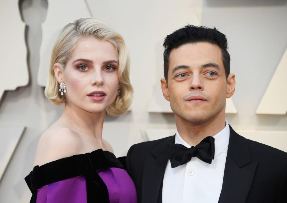 Lucy Boynton and Rami Malek attend the 91st Annual Academy Awards at Hollywood and Highland on February 24, 2019 in Hollywood, California