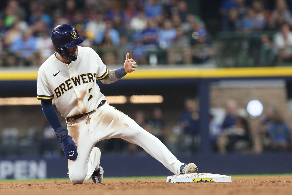 Milwaukee Brewers second baseman Brice Turang (2) 