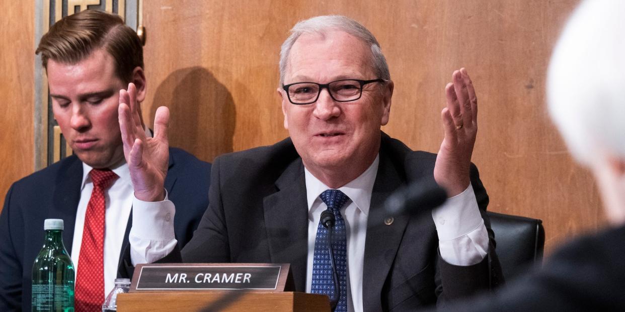Republican Sen. Kevin Cramer of North Dakota at a hearing on Capitol Hill on May 10, 2022.